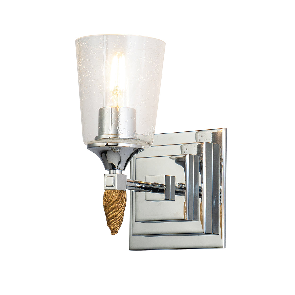 Vetiver 1 Vanity in Polished Chrome & Gold