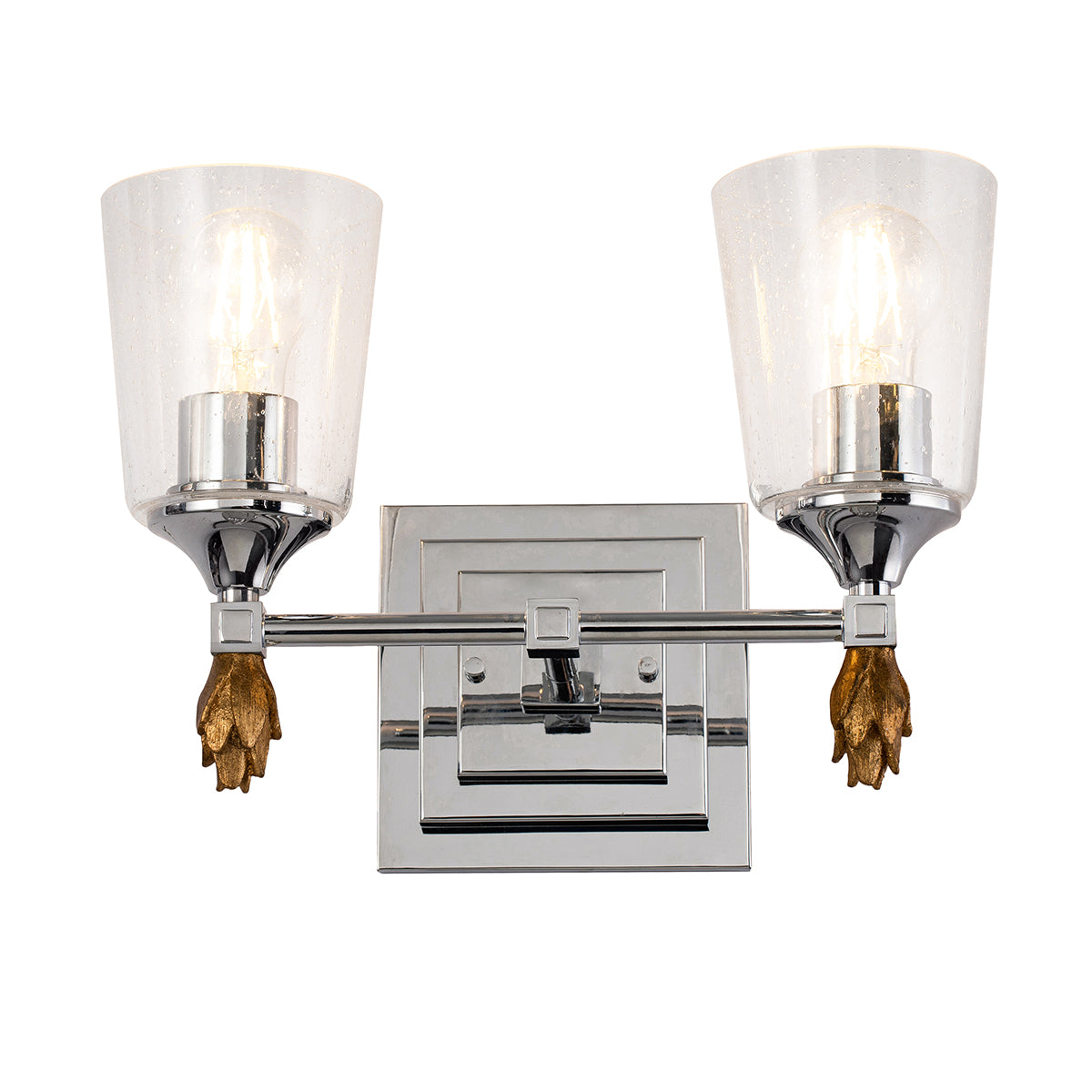 Vetiver 2 Vanity in Polished Chrome & Gold
