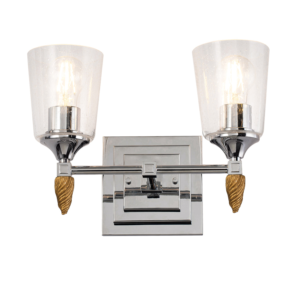 Vetiver 2 Vanity in Polished Chrome & Gold