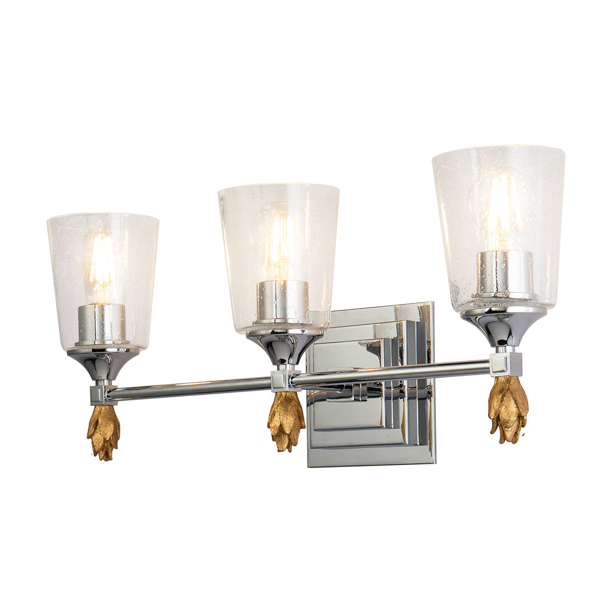 Vetiver 3 Vanity in Polished Chrome & Gold