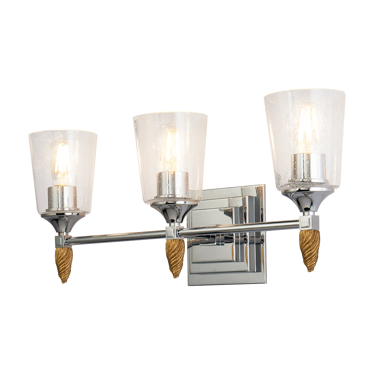 Vetiver 3 Vanity in Polished Chrome & Gold
