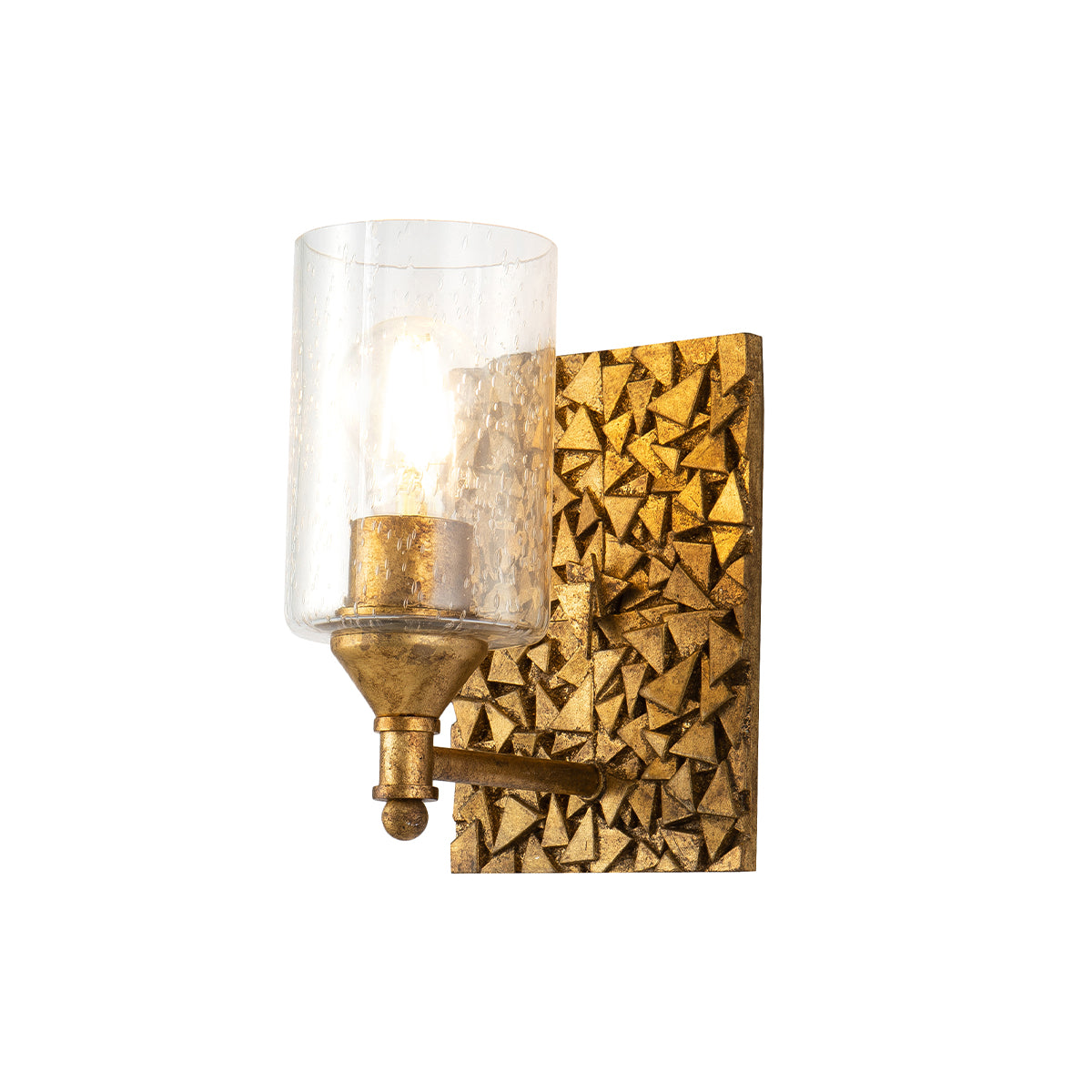 Mosaic 1 Light Vanity In Antique Gold