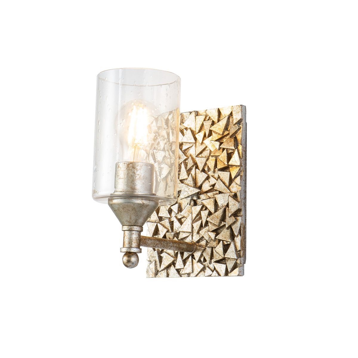 Mosaic 1 Light Vanity In Antique Silver