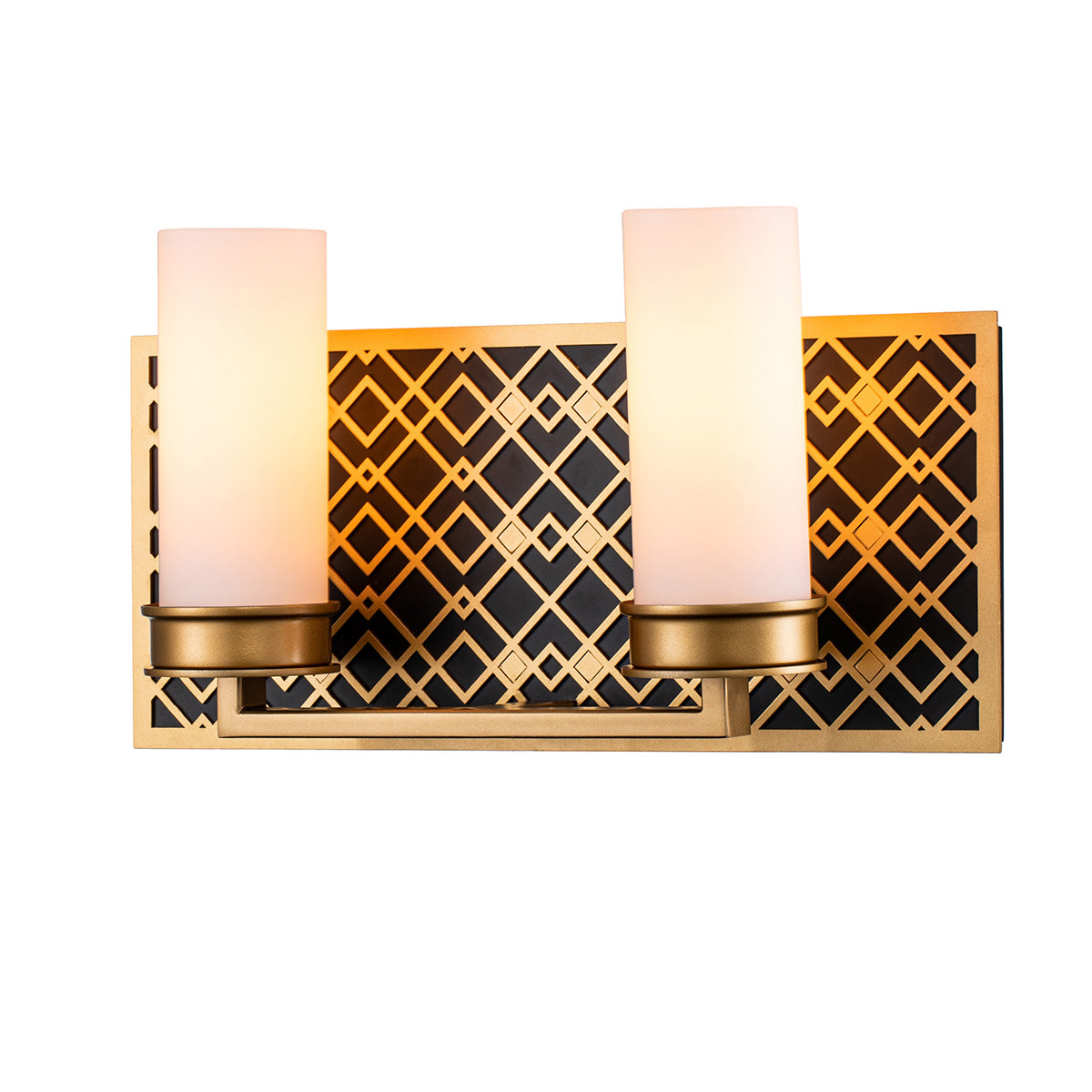 Ziggy 2 Light Vanity in Lacquered Gold