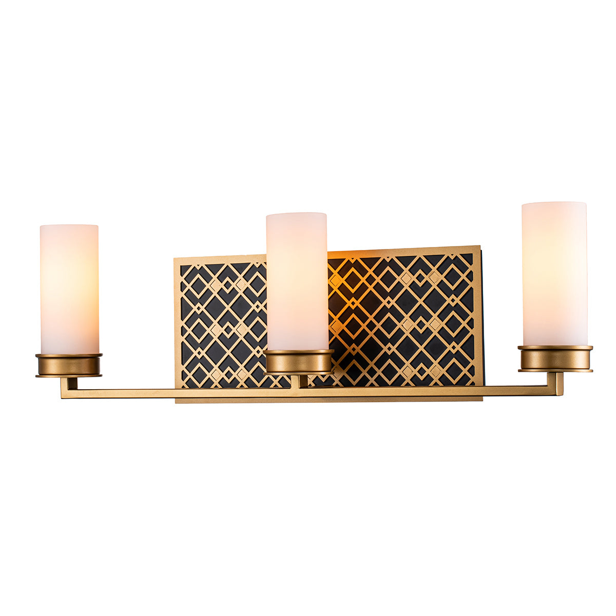 Ziggy 3 Light Vanity in Lacquered Gold