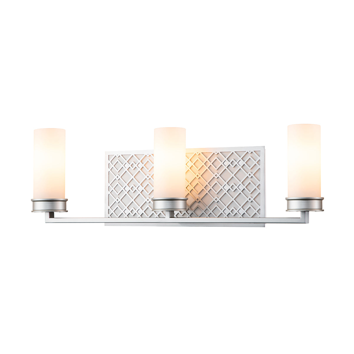 Ziggy 3 Light Vanity in Lacquered Silver
