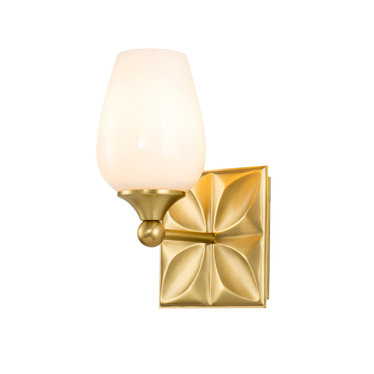 Epsilon Modern 1 Light Vanity in Aged Gold Brass