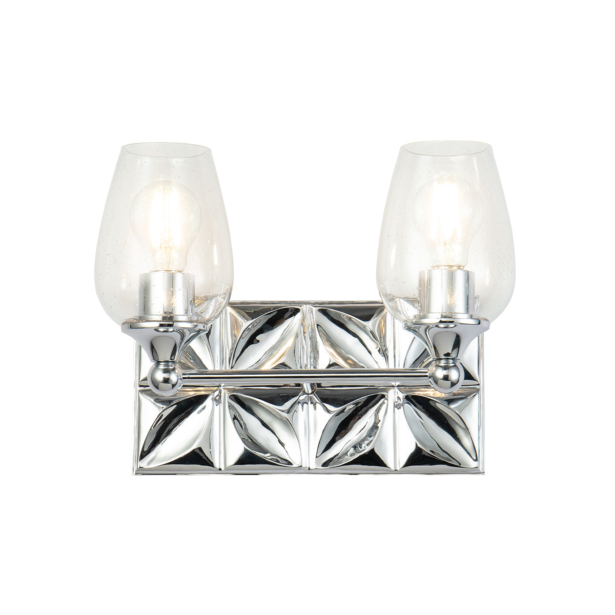 Epsilon Modern 2 Light Vanity in Polished Chrome
