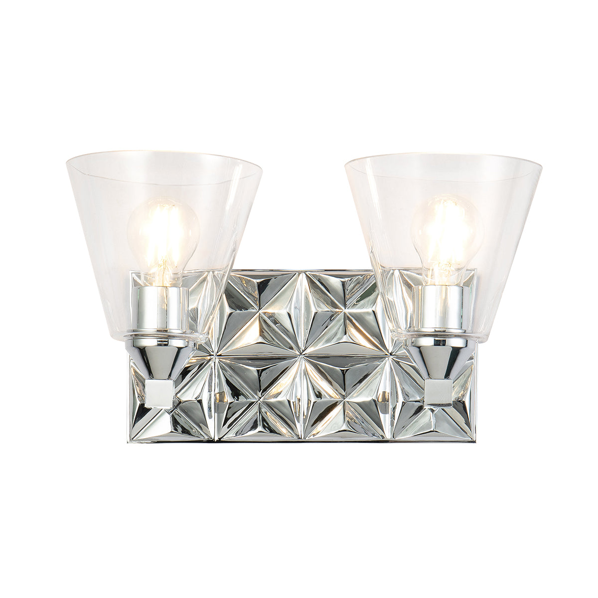 Alpha 2 Vanity With Clear Glass in Polished Chrome
