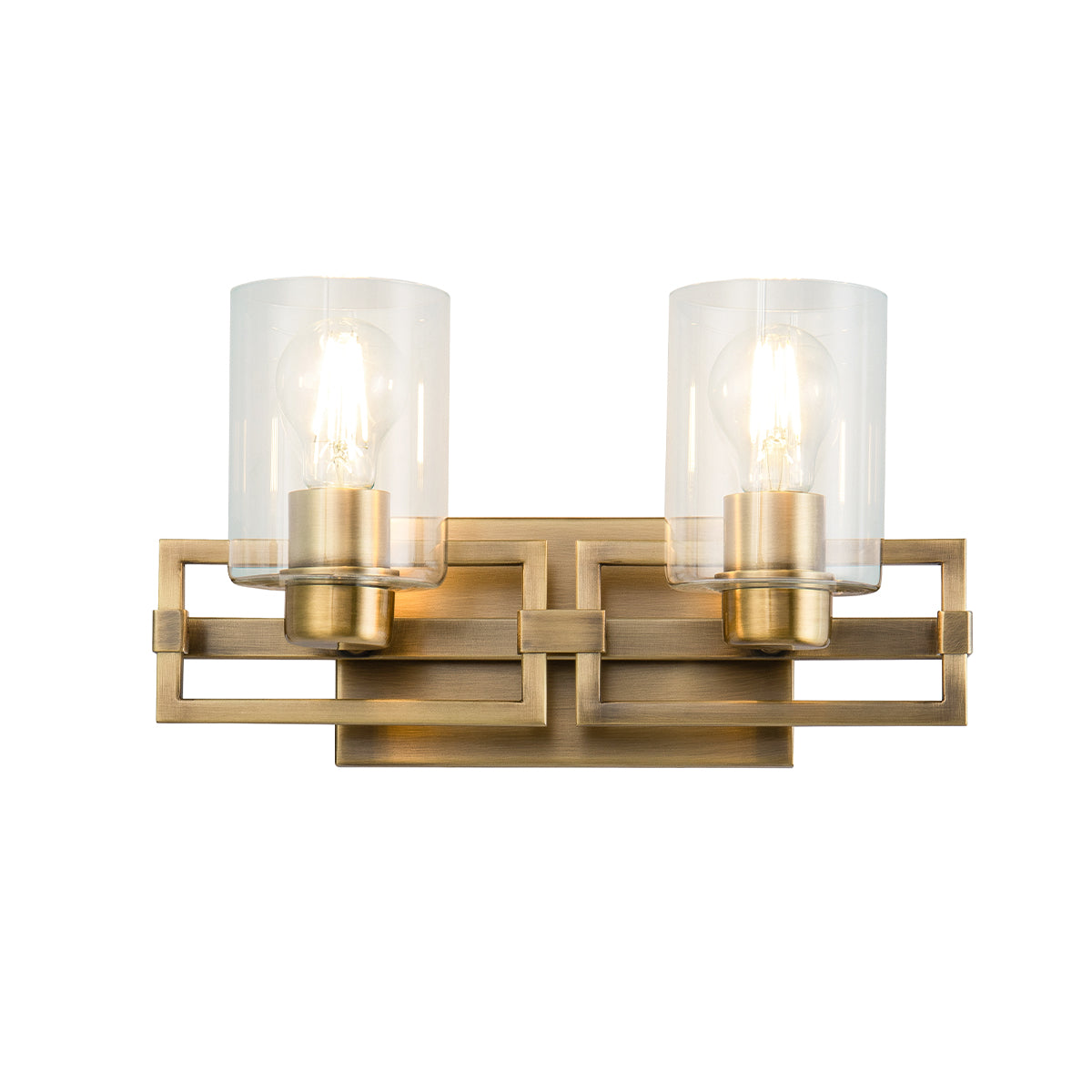 Estes 2 Light Vanity in Aged Brass