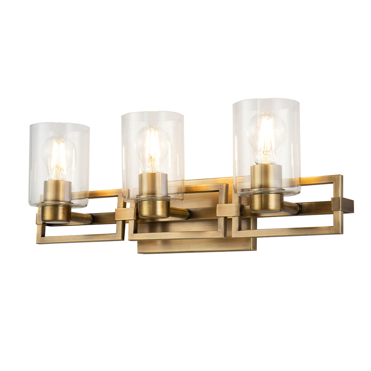 Estes 3 Light Vanity in Aged Brass