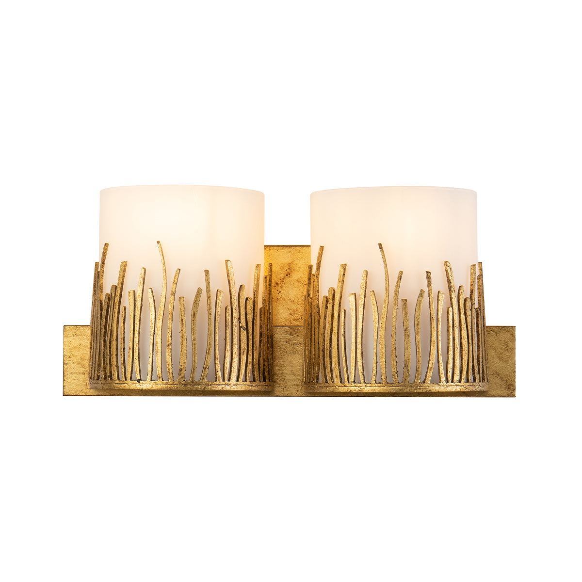 Sawgrass 2 Light Vanity in Distressed Gold