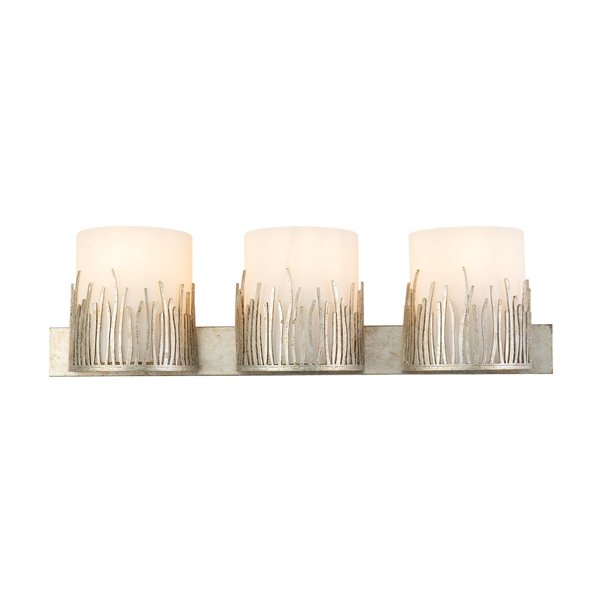 Sawgrass 3 Light Vanity in Distressed Silver