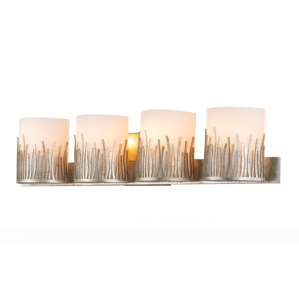 Sawgrass 4 Light Vanity in Distressed Silver