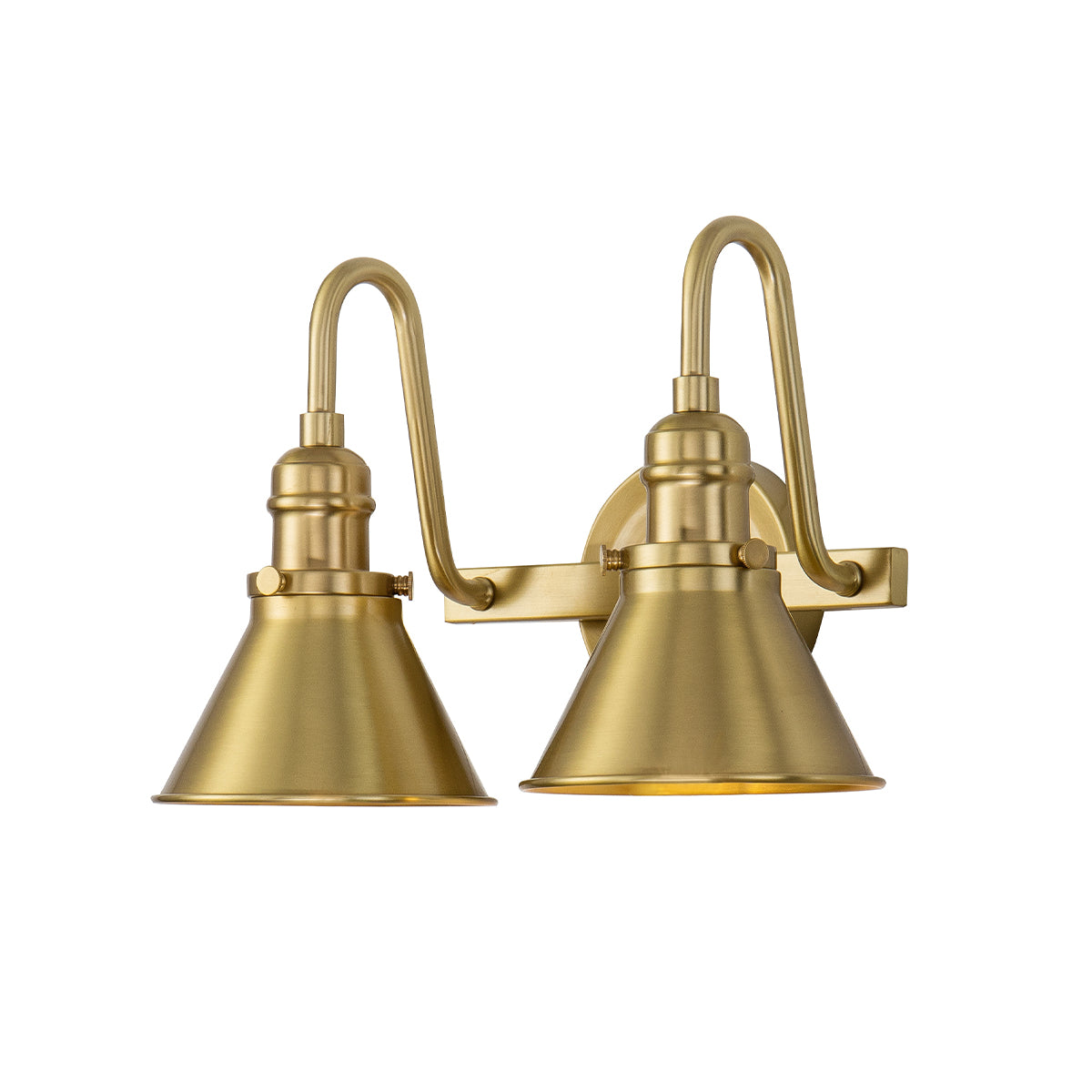 Provence 2 Light Vanity in Aged Brass