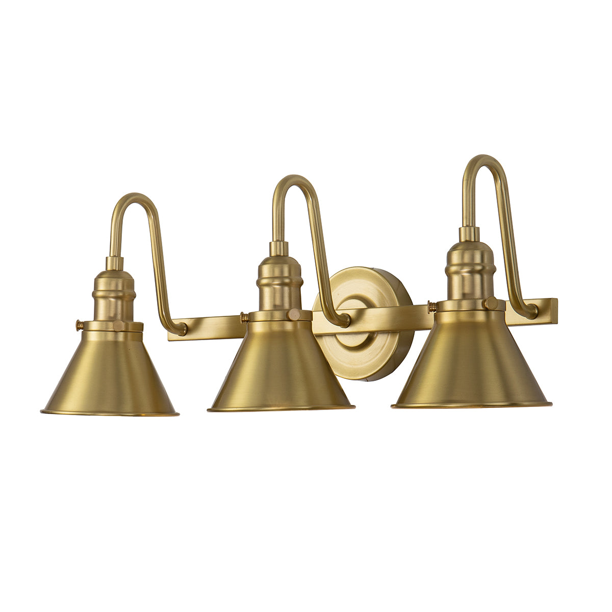 Provence 3 Light Vanity in Aged Brass