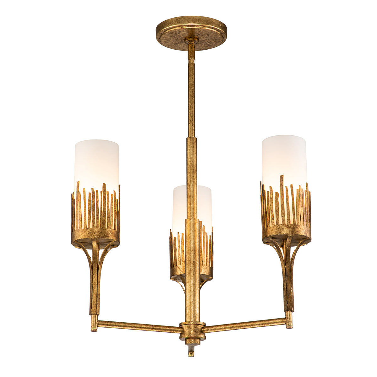 Sawgrass 3 Light Chandelier in Gold Leaf