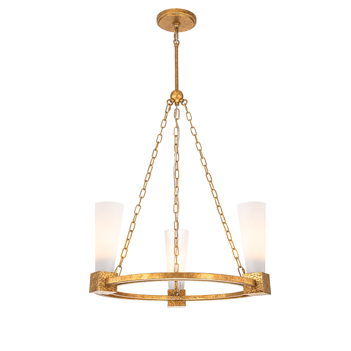 Kristy 3 Light Chandelier Gold
