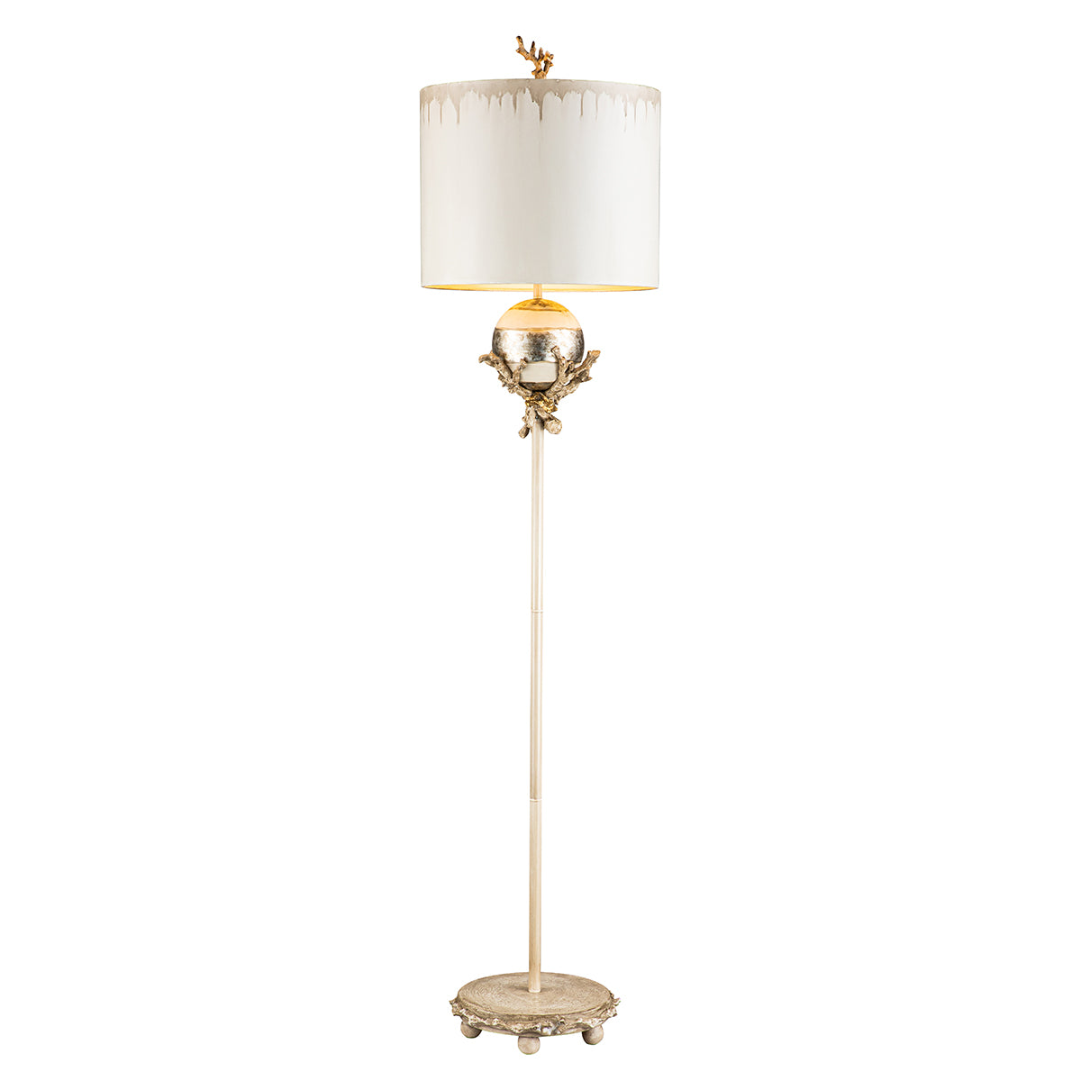Trellis Off-White and Bronze Floor Lamp