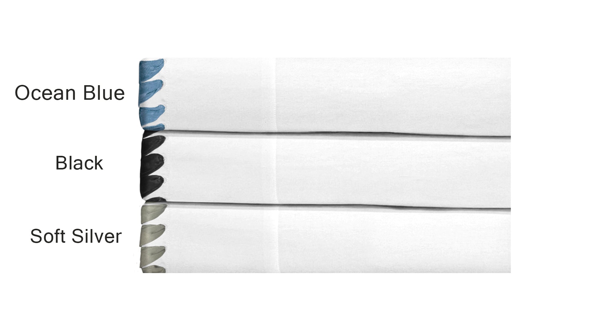 HARBOR KING PILLOWCASES BLACK