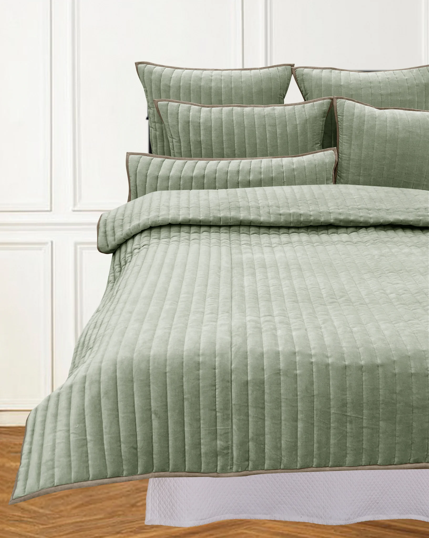 LENNON QUEEN QUILT SAGE GREEN