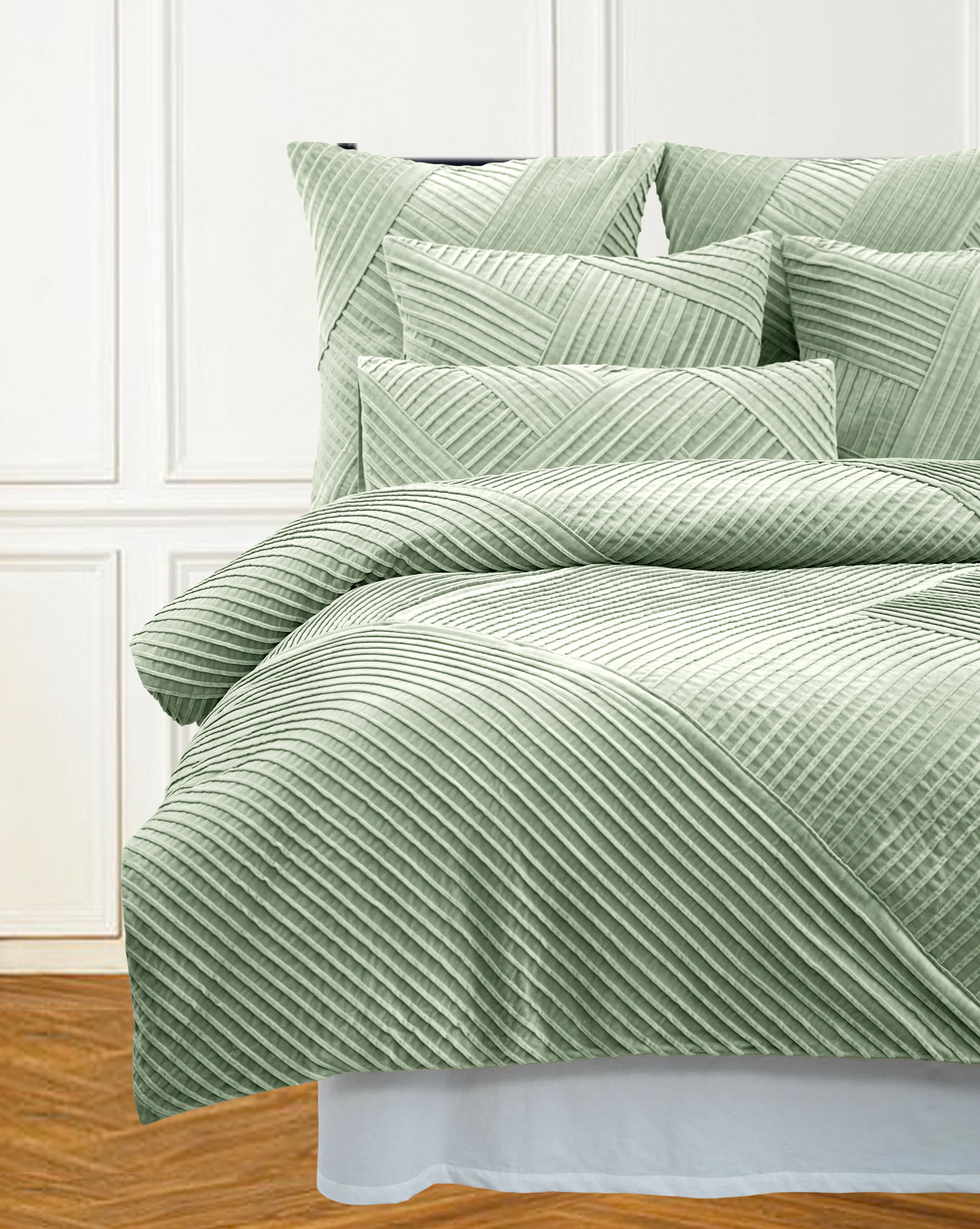 LAKE KING DUVET SAGE GREEN