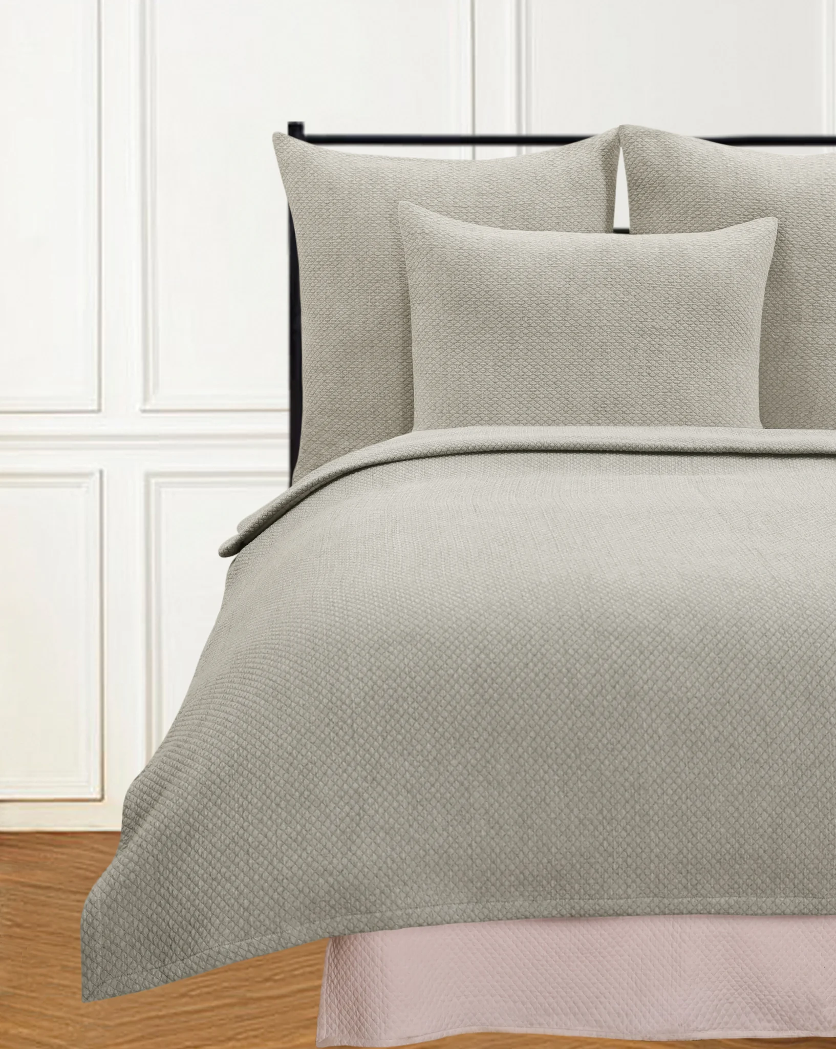 MATEO QUEEN COVERLET SILVER