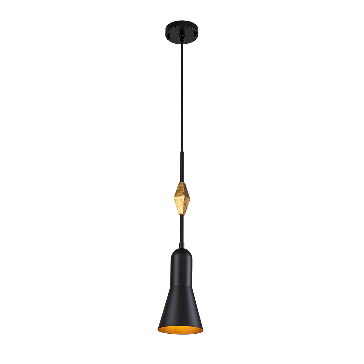 BIJOU SMALL BLK PENDANT