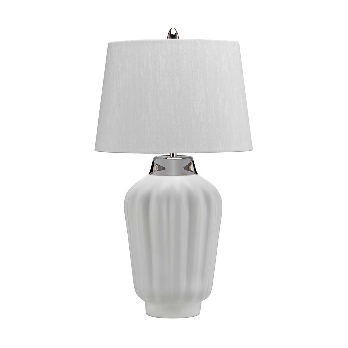 BEXLEY LAMP WHITE&NICKEL