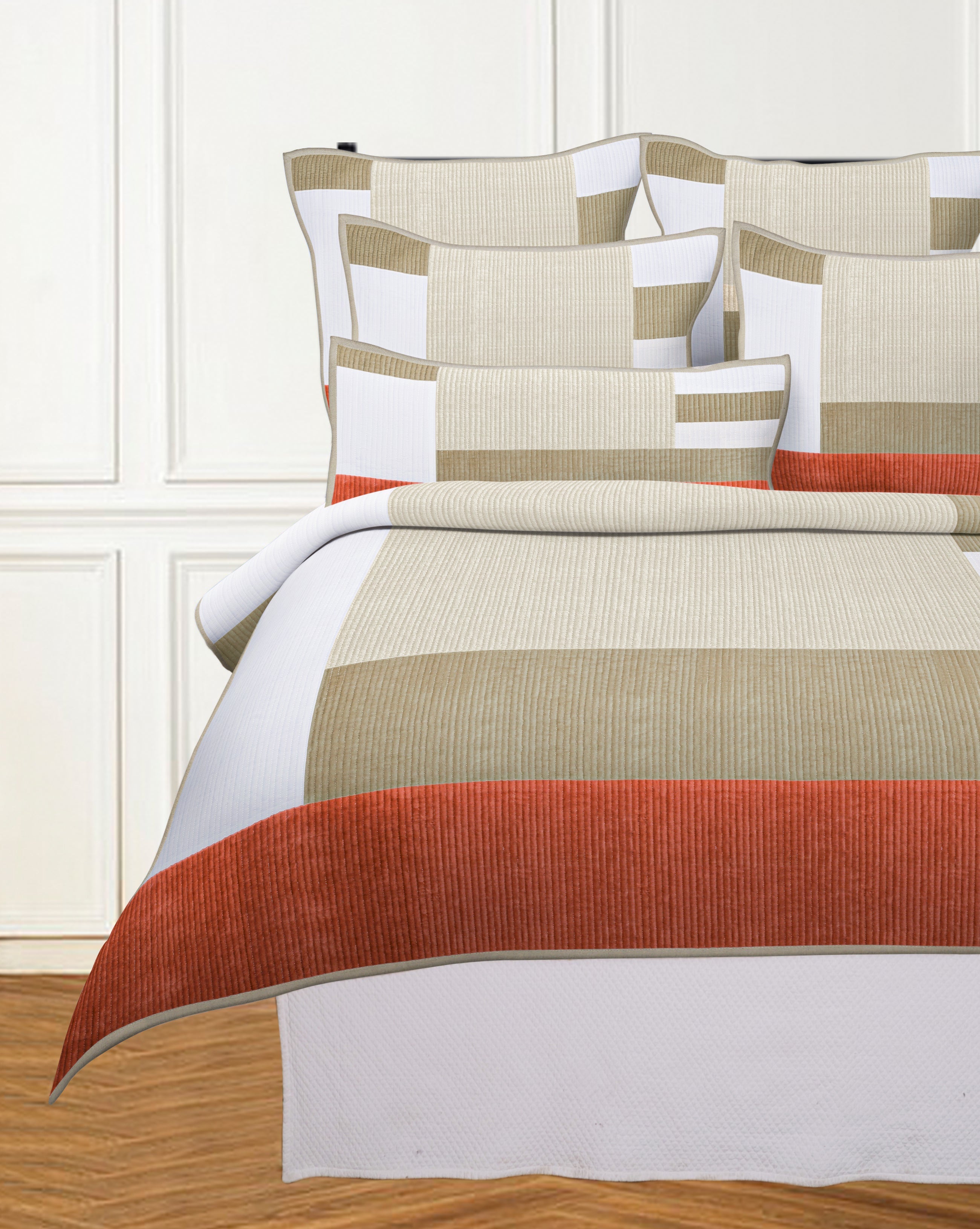 REED KING QUILT TERRACOTTA