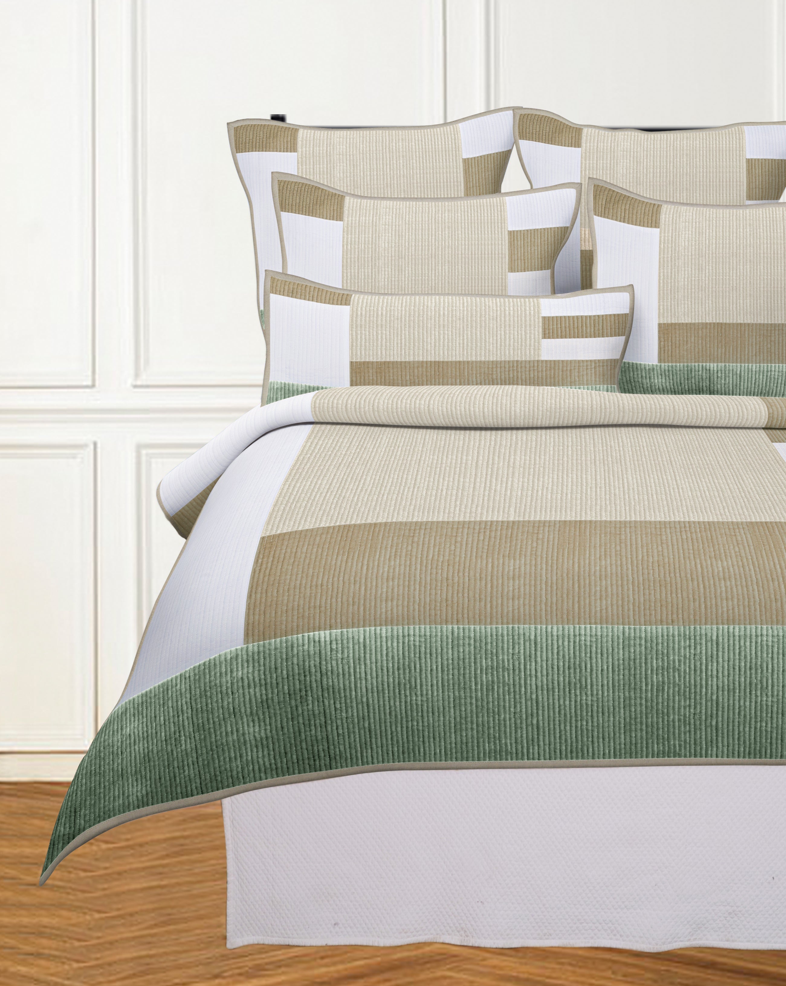 REED TWIN QUILT SAGE GREEN
