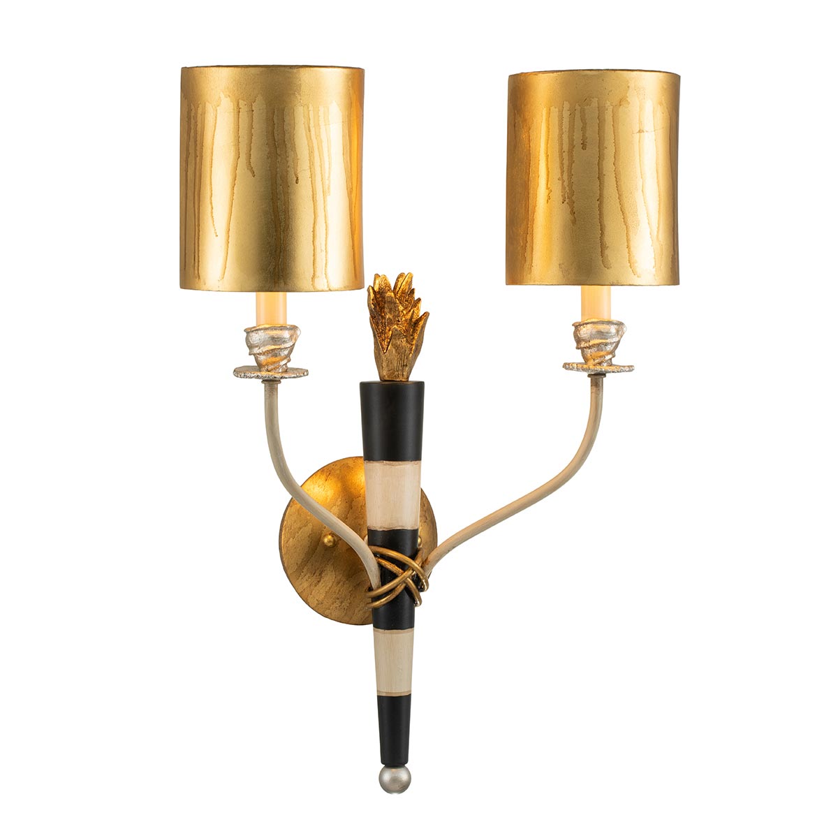 FLAMBEAU SCONCE BLK&WHITE