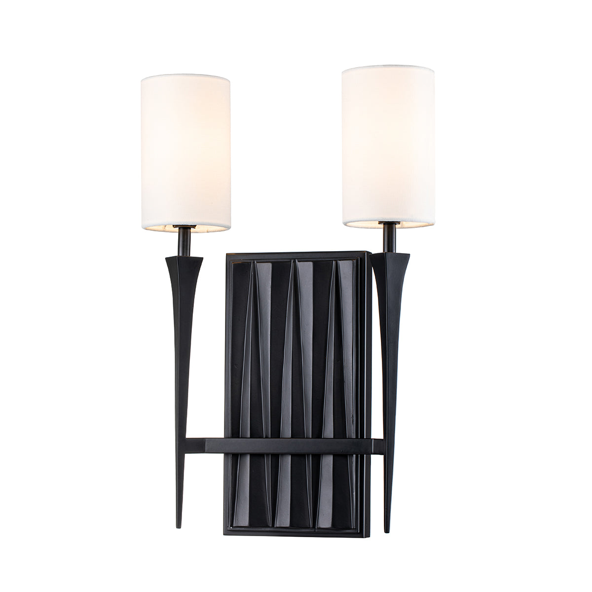 CREST 2 BLK SCONCE