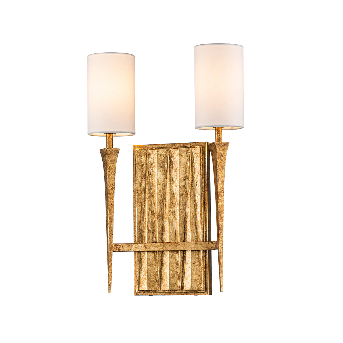 CREST 2 GOLD SCONCE