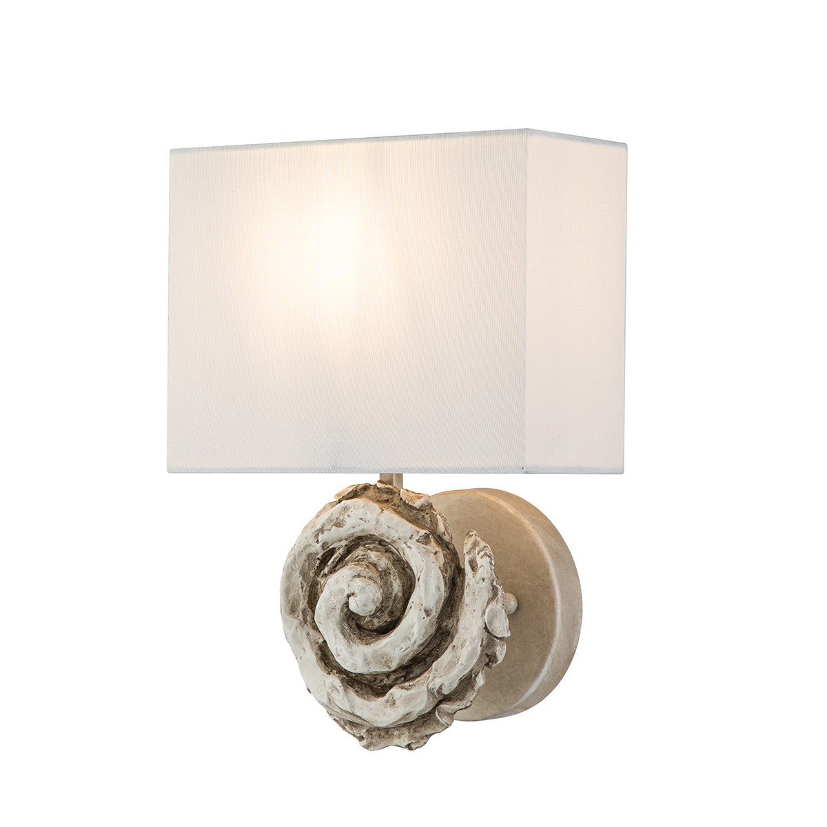 SWIRL LG SCONCE IN BONE