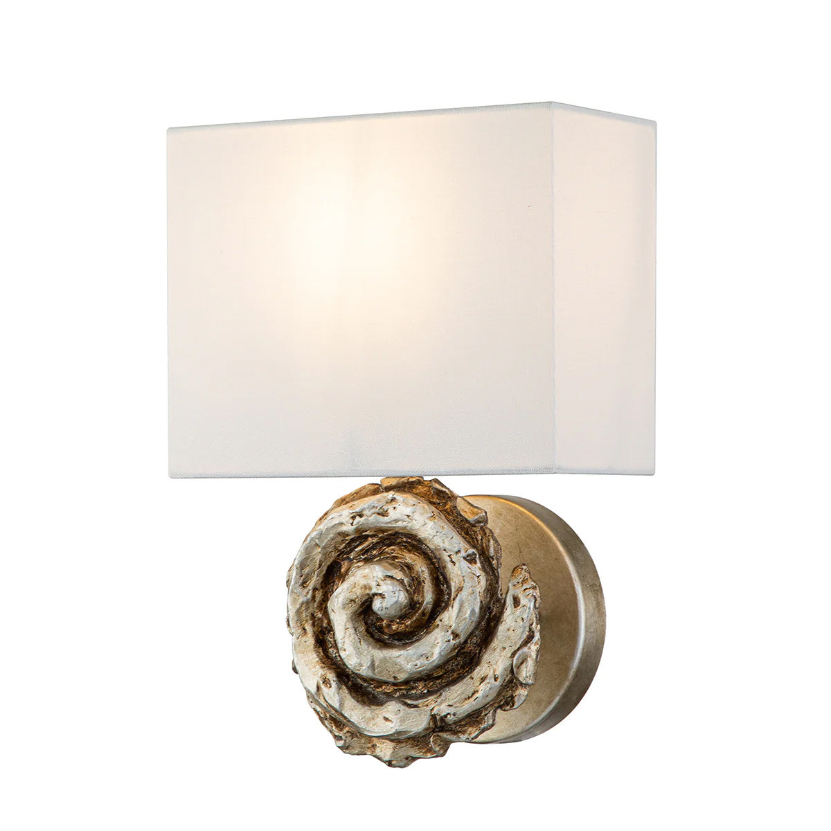 SWIRL LG SCONCE IN SILVER